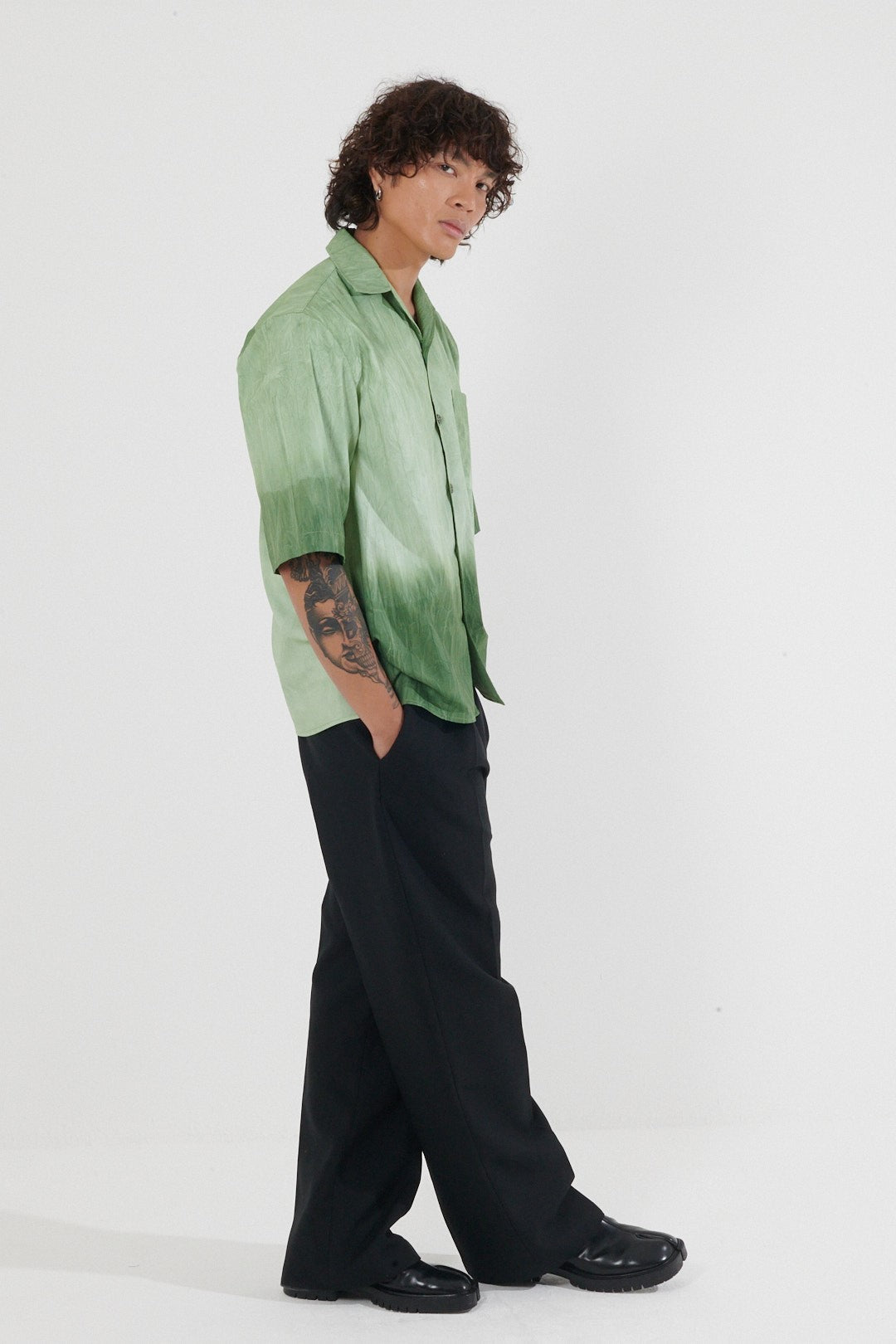 Amatola Ombre Sun-Faded Camp Collar Shirt