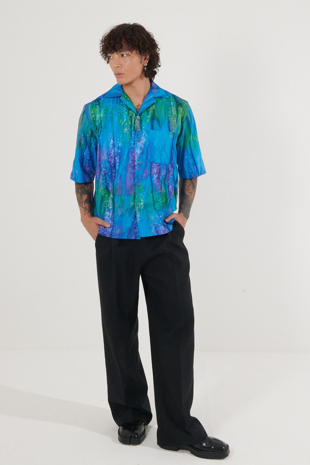 Ganvie Sun-Printed Camp Collar Shirt