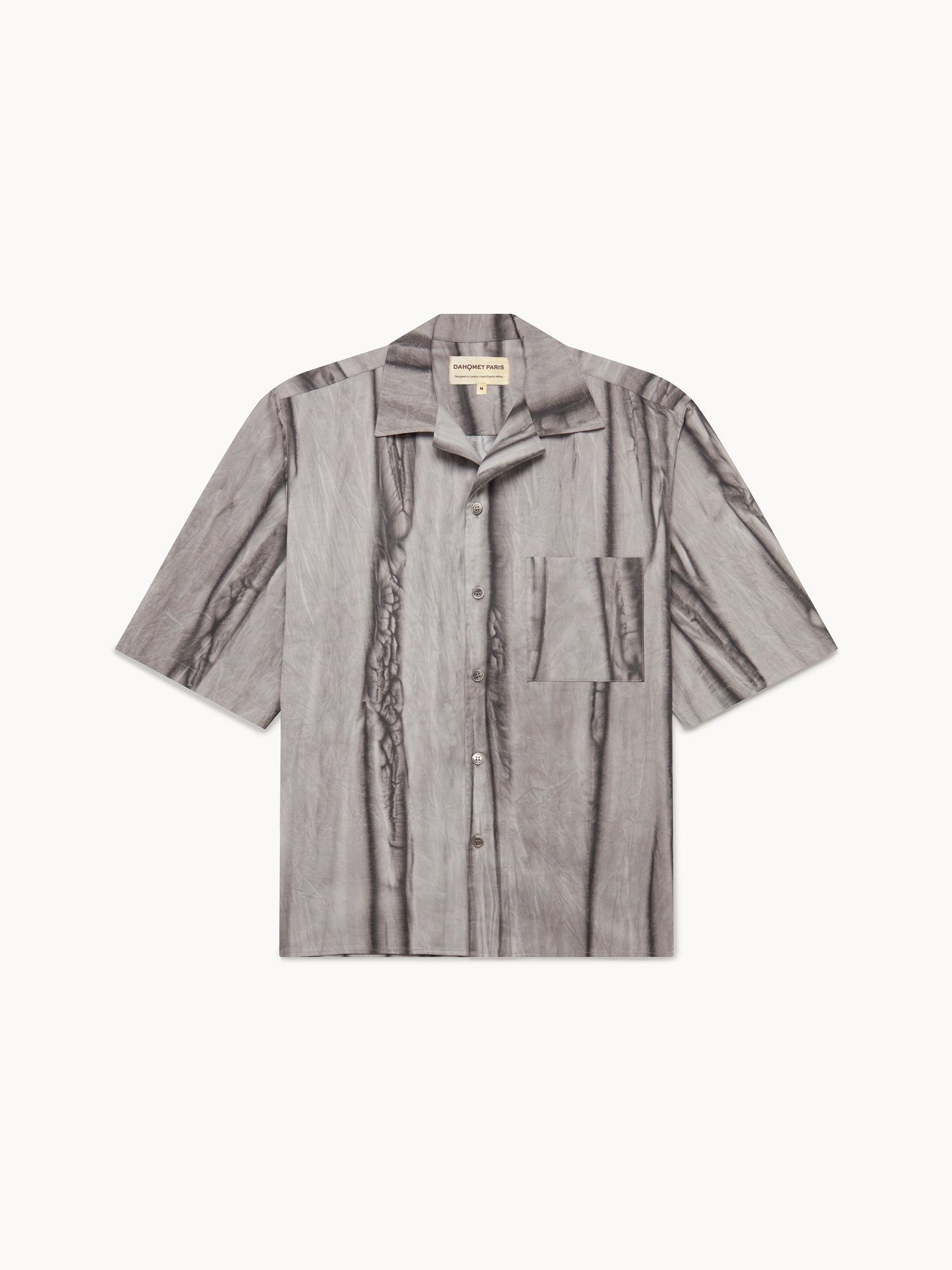 Virunga Black Sun-Faded Camp Collar Shirt