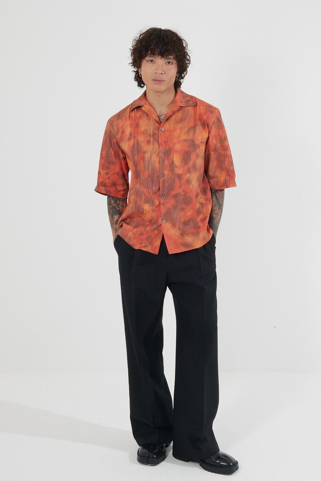 Nimba Sun-Faded Camp Collar Shirt