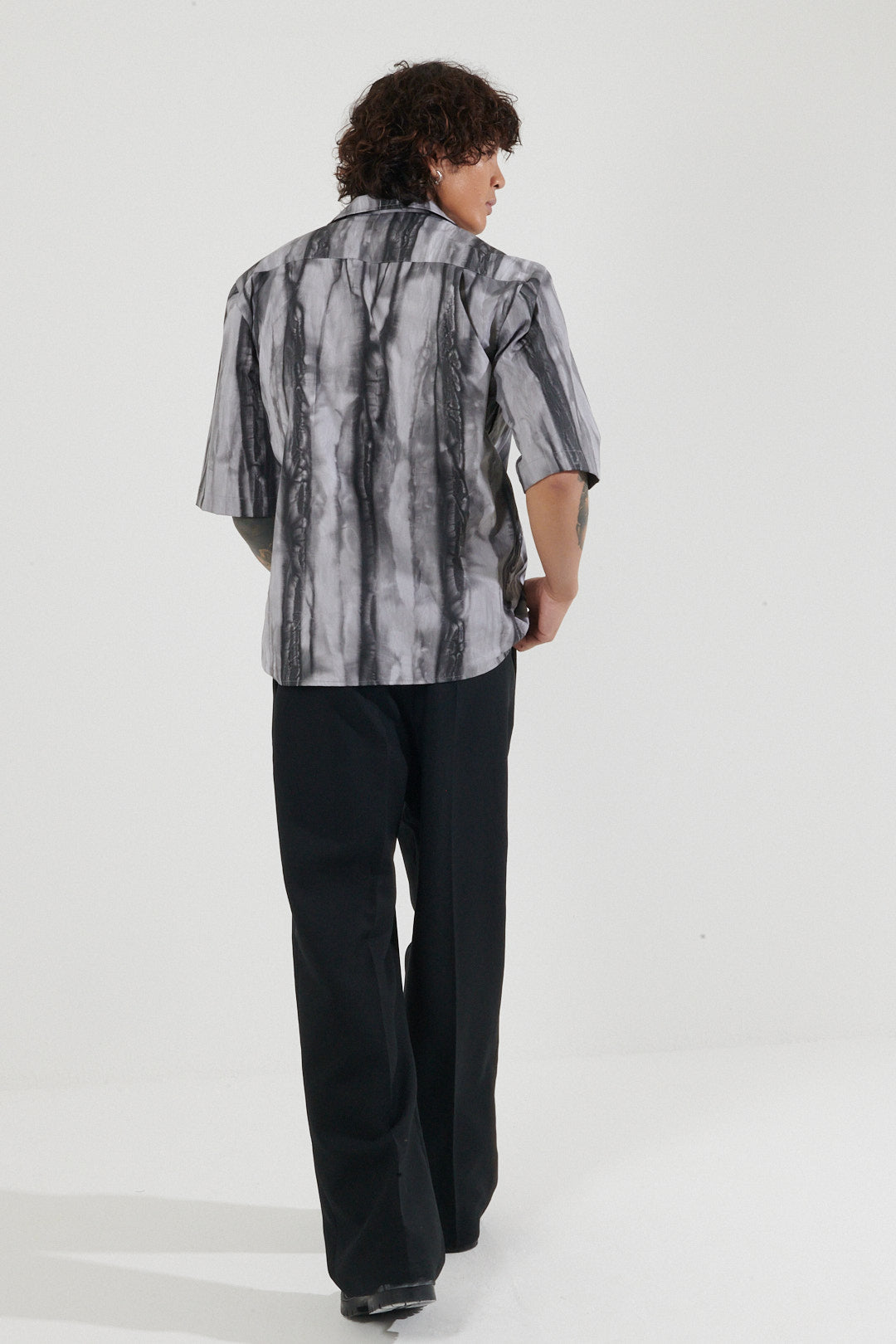 Virunga Black Sun-Faded Camp Collar Shirt