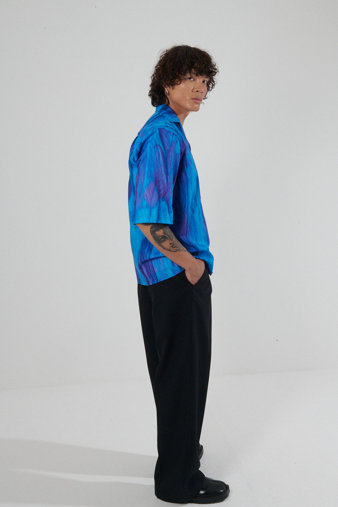 Finistere Sun-Faded Camp Collar Shirt