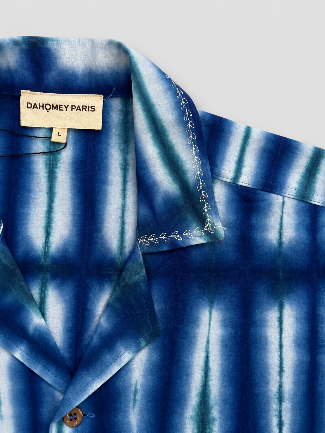 Azure Tie Dye Embroidered shirt