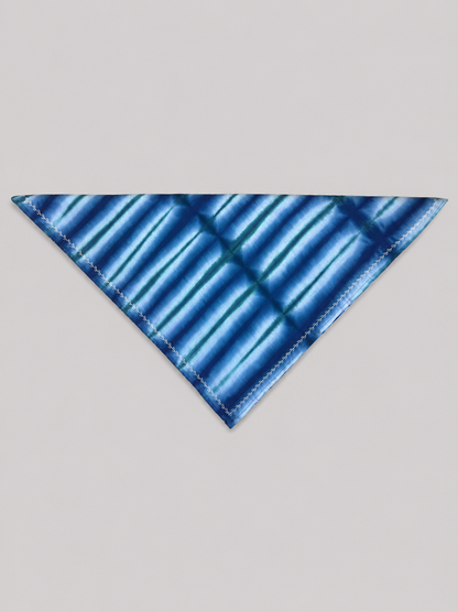 Azure Tie Dye Embroidered Bandana
