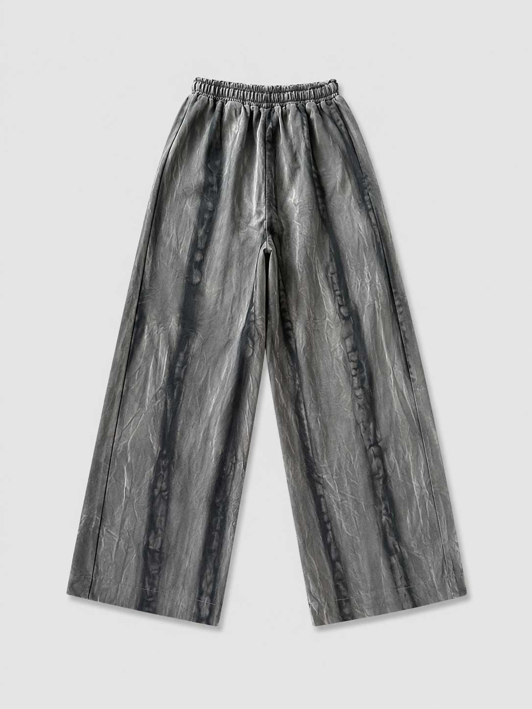 Charcoal Wide-Leg Drawstring Trousers