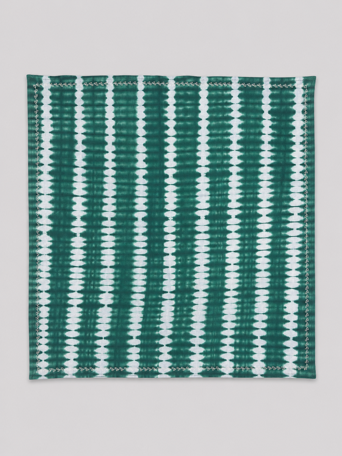 Green Tie-dye Embroidered Bandana