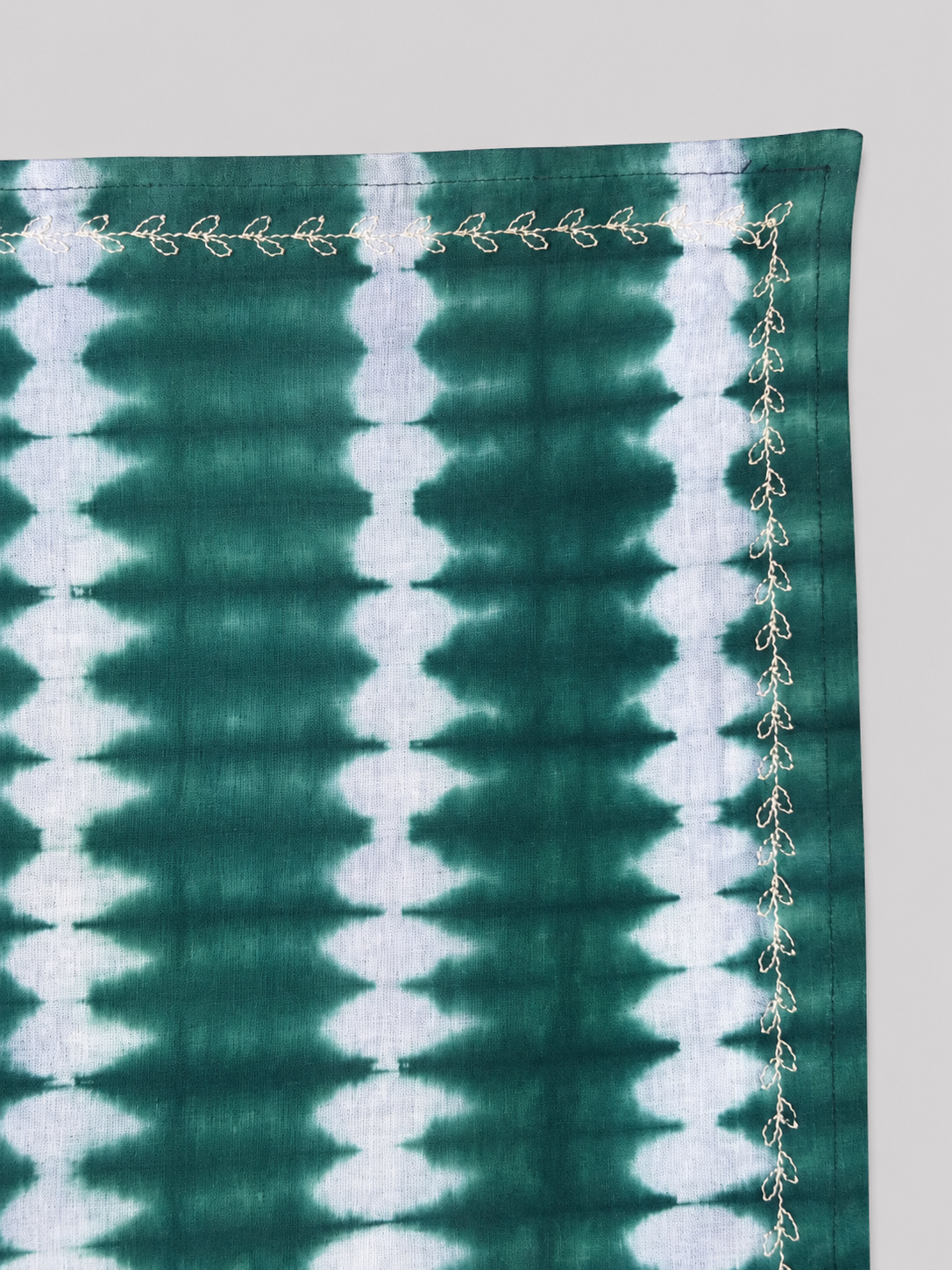Green Tie-dye Embroidered Bandana