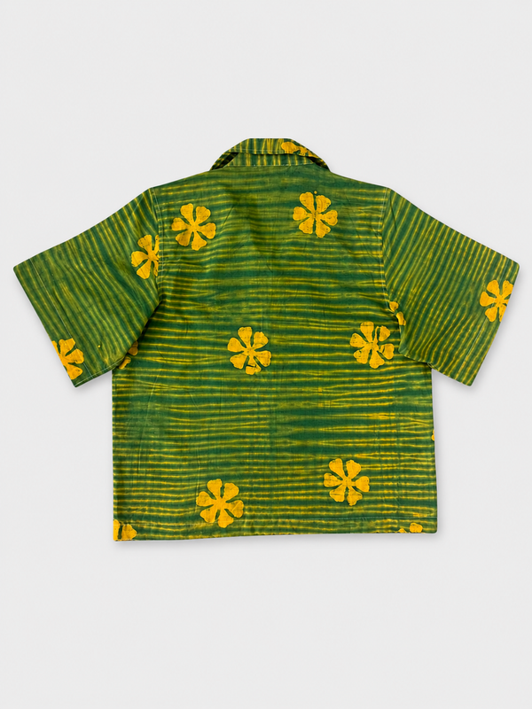 Green Logo Stripe Tie-dye shirt