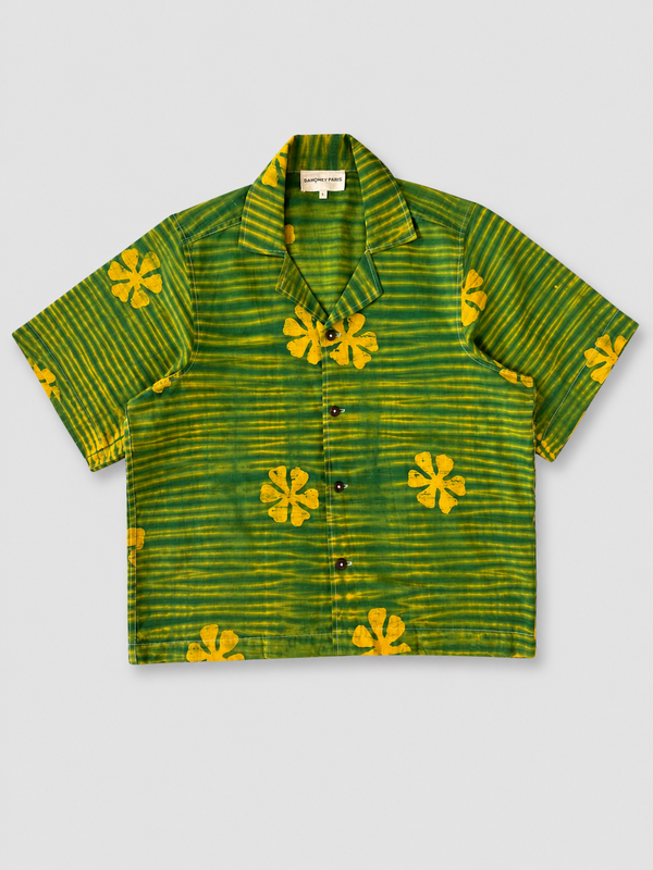 Green Logo Stripe Tie-dye shirt