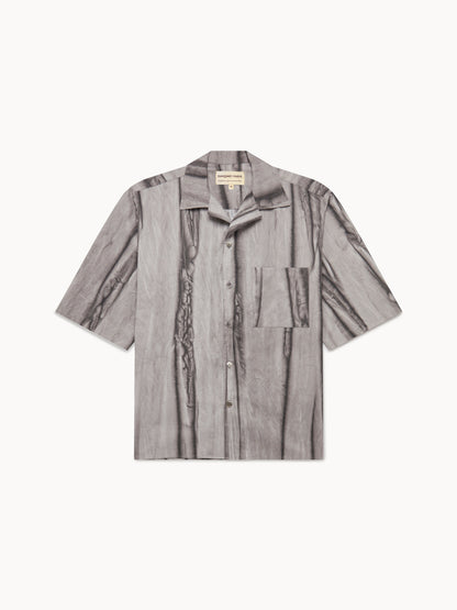 Virunga Black Sun-Faded Camp Collar Shirt