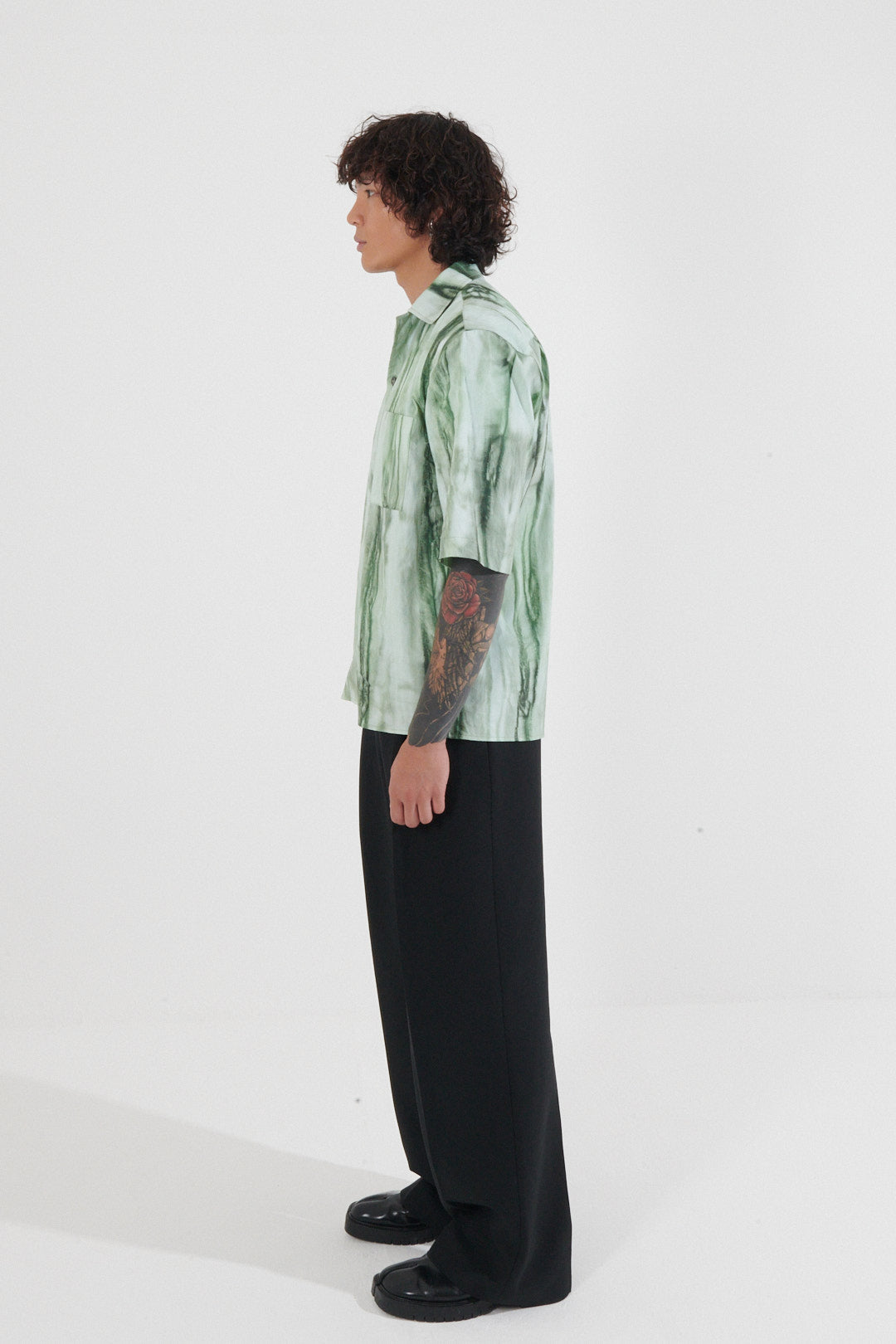 Akniy Green Sun-Faded Shirt