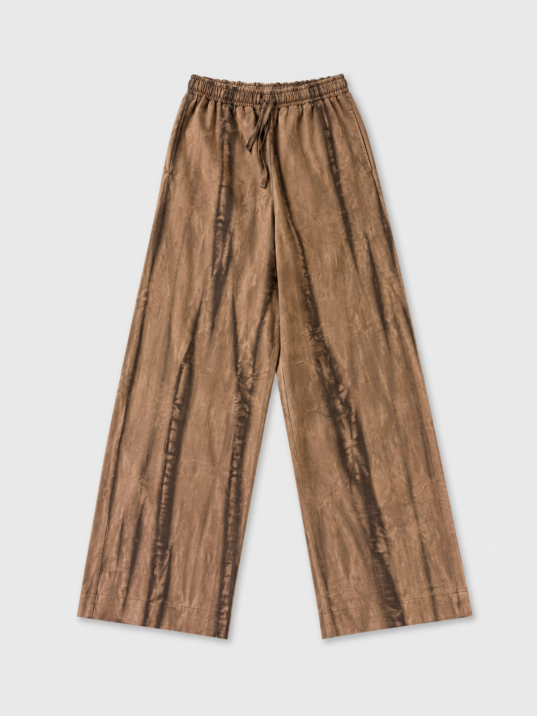 Smoked Amber Wide-Leg Drawstring Trousers
