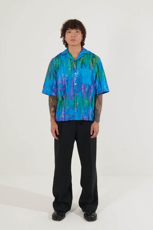 Ganvie Sun-Printed Camp Collar Shirt