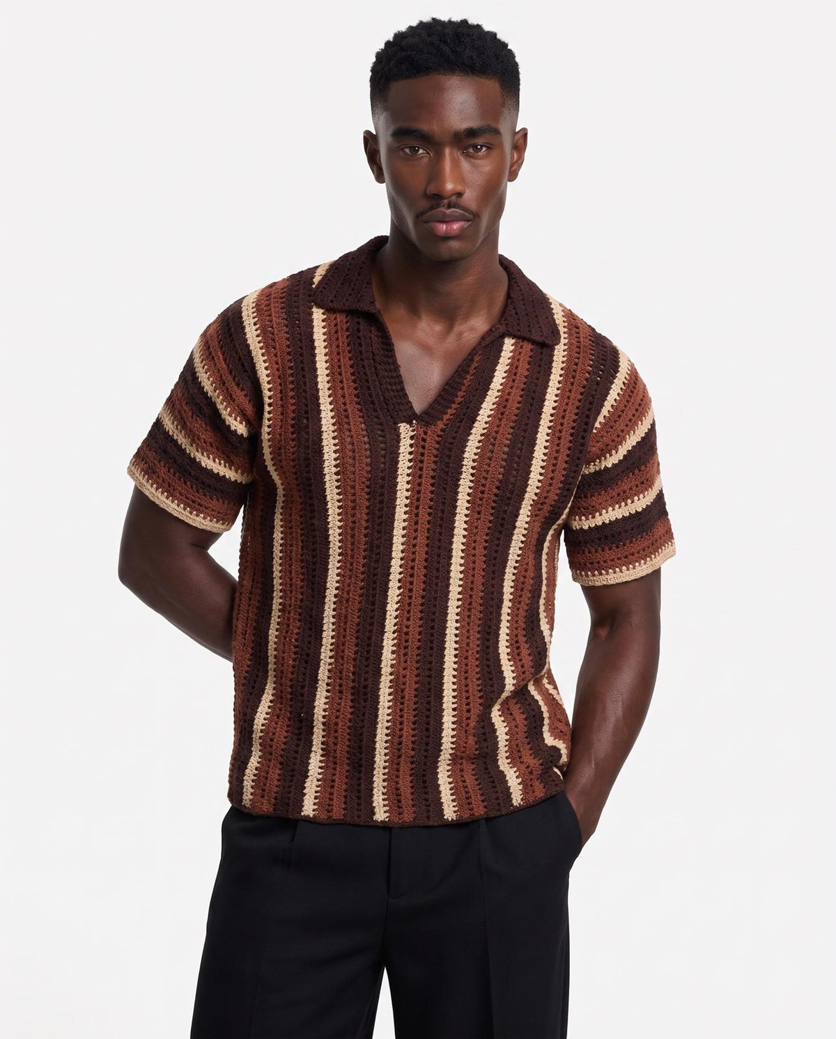 Espresso Stripe Polo shirt