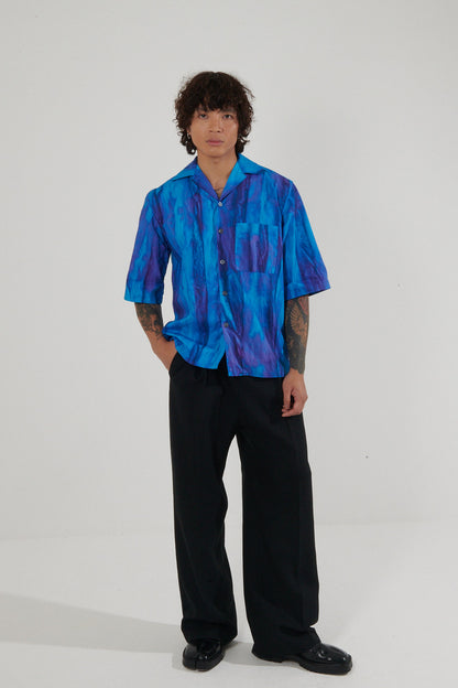 Finistere Sun-Faded Camp Collar Shirt