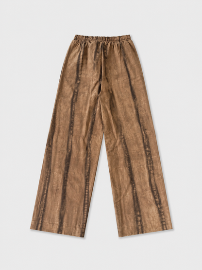 Smoked Amber Wide-Leg Drawstring Trousers